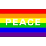 Rainbow Peace (gay pride) 5'x3'