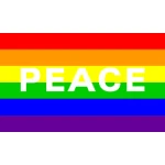Rainbow Peace (gay pride) 5'x3'