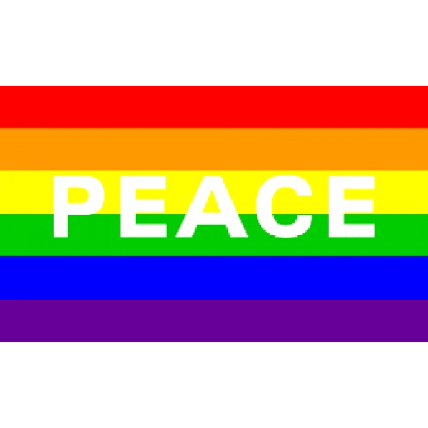 Rainbow Peace (Gay Pride) 3'x2'