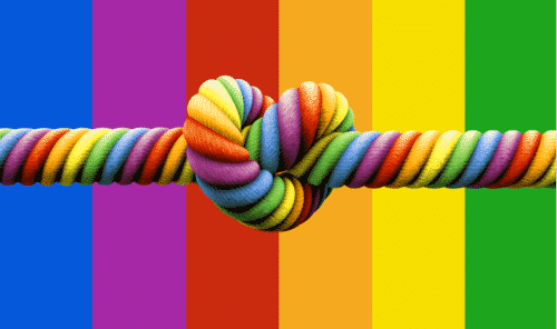 rainbowloveknot Rainbow Love Knot Flag