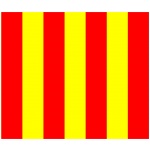 Striped Flags - Red/Yellow