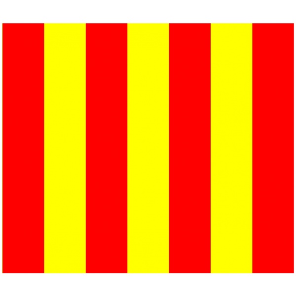 Striped Flags - Red/Yellow