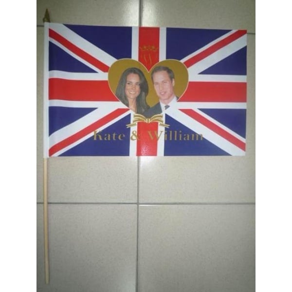 Prince William & Kate (Royal Wedding) large hand flag