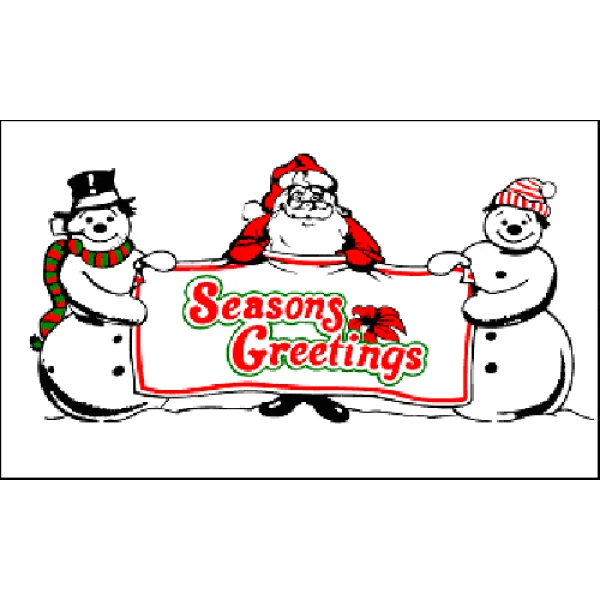 Santa Snowman (Christmas Seasons Greetings) 5'x3'