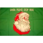 Santa Stop Here (Christmas) 3'x2'