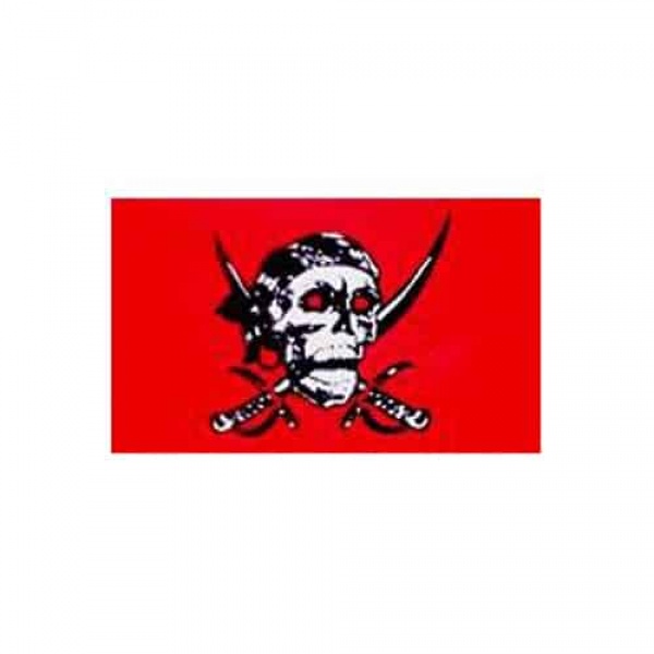 Red Skull Cross Sabres "Jolly Rouge" 5'x3'