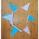20m 54 flag 7.5" x 11.75" Sky Blue/White bunting
