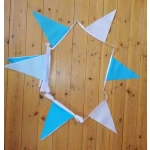20m 54 flag 7.5" x 11.75" Sky Blue/White bunting