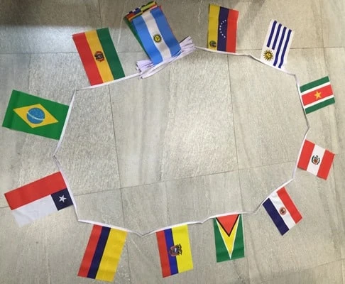 south20america-24countries.jpg 9m 24 flag 6x9 South American Nations bunting - Image 1