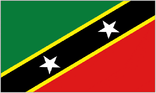 St Christopher & Nevis medium table flag 1 St Christopher & Nevis medium table flag