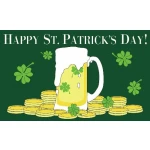 Happy St Patrick's Day (Ireland/Irish) 5'x3'