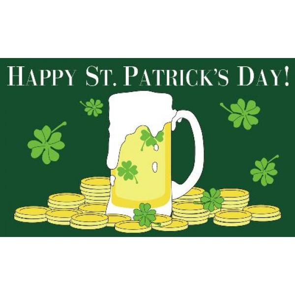 Happy St Patrick's Day (Ireland/Irish) 5'x3'