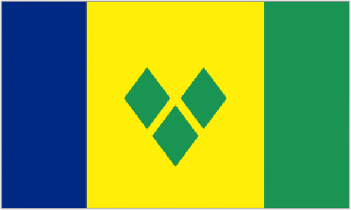 St Vincent & the Grenadines medium table flag 1 St Vincent & the Grenadines medium table flag