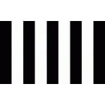 Striped black/white 5'x3'