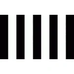 Striped black/white 5'x3'