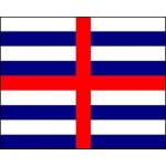 Striped Ensign blue/white 5'x3'