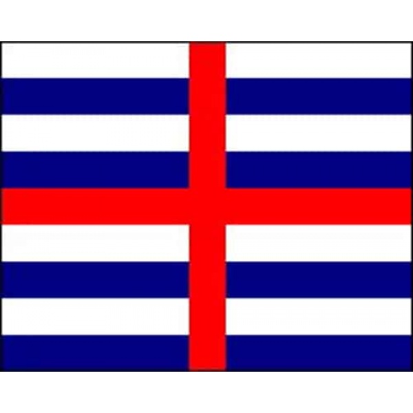 Striped Ensign blue/white 5'x3'