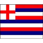 Striped Ensign Red/Blue/White 5'x3'