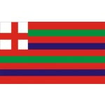 Striped Ensign Red/Green/Blue 5'x3'