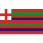 Striped Ensign Red/Green/Blue 5'x3'