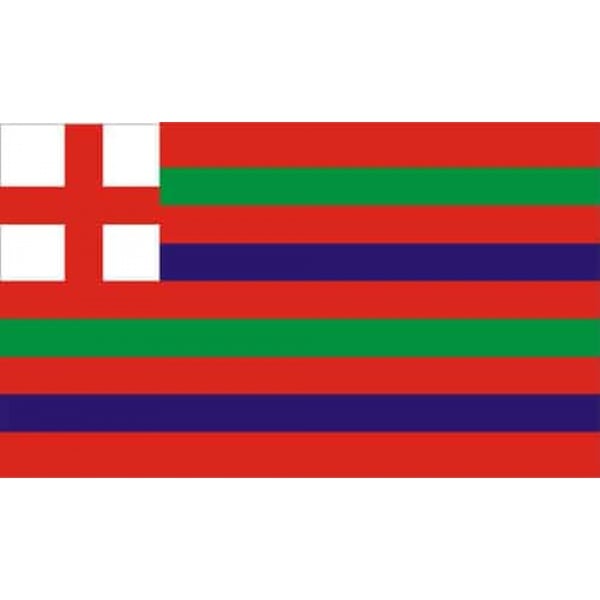 Striped Ensign Red/Green/Blue 5'x3'