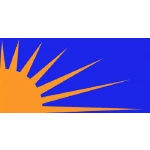 Sunburst table flag