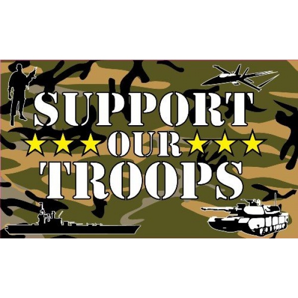 Support Our Troops Camouflage 5'x3'