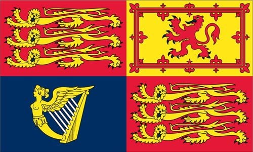 uk-royal-standar-4de609a8ab77e UK Royal Standard Table Flag - Image 1