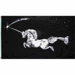 Unicorn Black 5'x3'