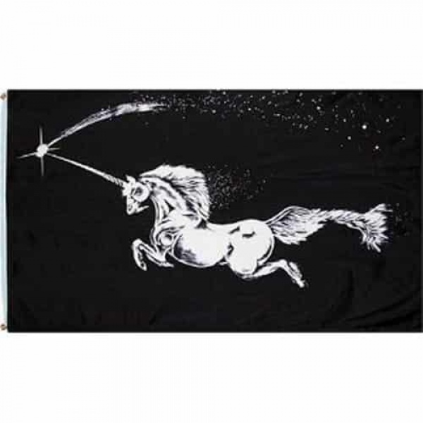 Unicorn Black 5'x3'