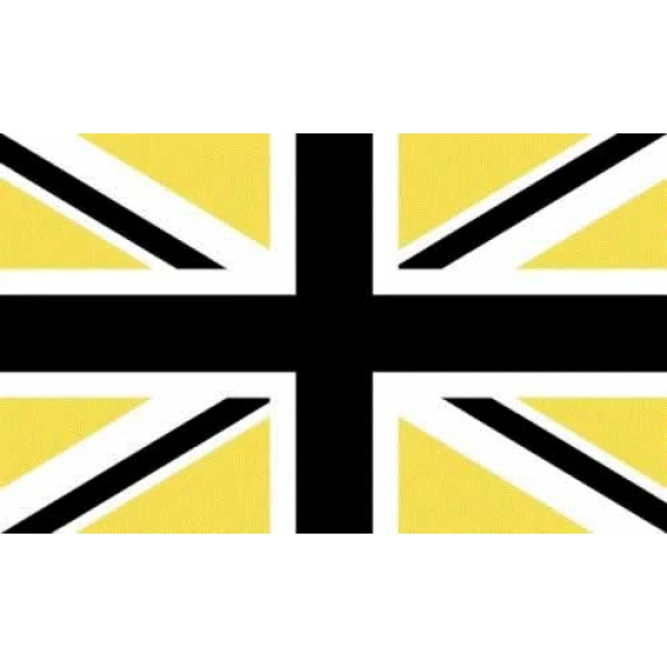 Union Jack Black/Gold 5' x 3'