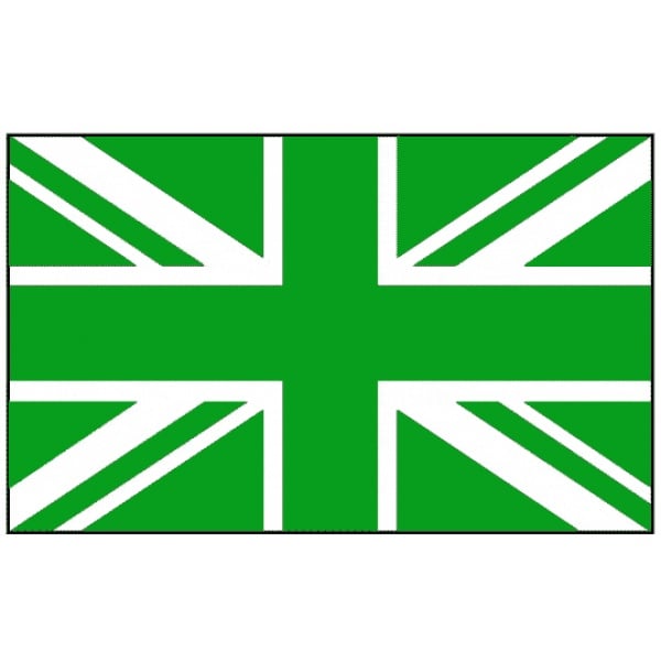 Giant Union Jack Green/White 8'x5'