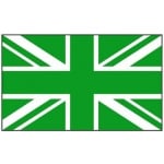 Union Jack Green hand flag