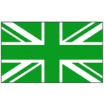 Union Jack Green hand flag