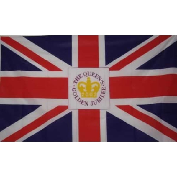 Queens Golden Jubilee Crest Union Jack 5' x 3'