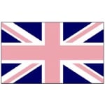 Union Jack (gay pride) with Pink/Blue 5' x 3'