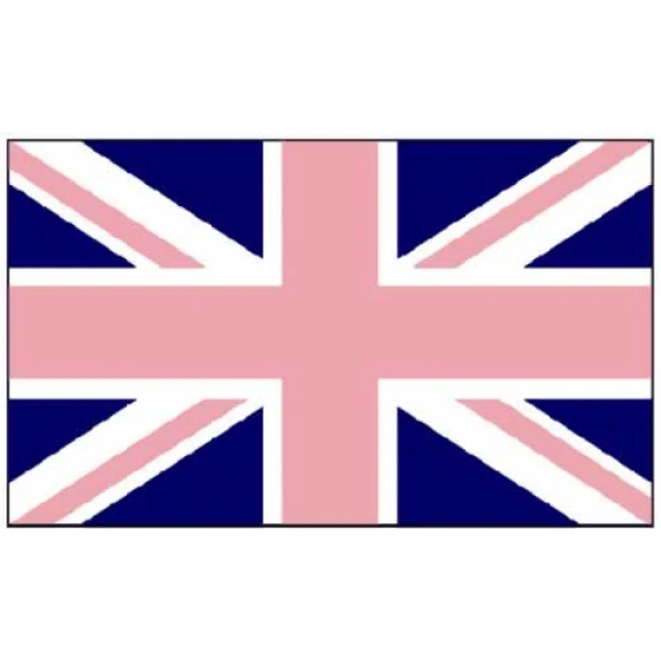 Union Jack (gay pride) with Pink/Blue 5' x 3'
