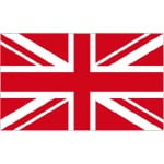 Union Jack Red/White table flag