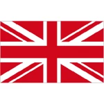 Union Jack Red/White table flag
