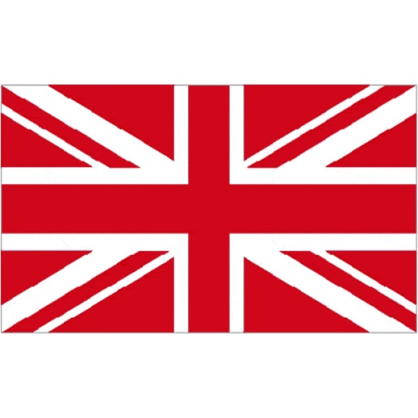Union Jack Red/White table flag