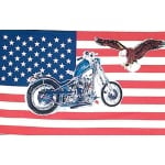 USA Motorcycle with Eagle 5'x3'
