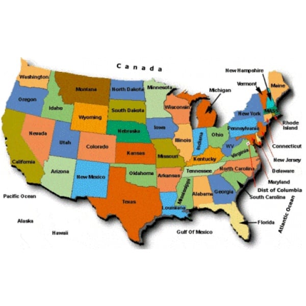 USA States Hand Flag Pack