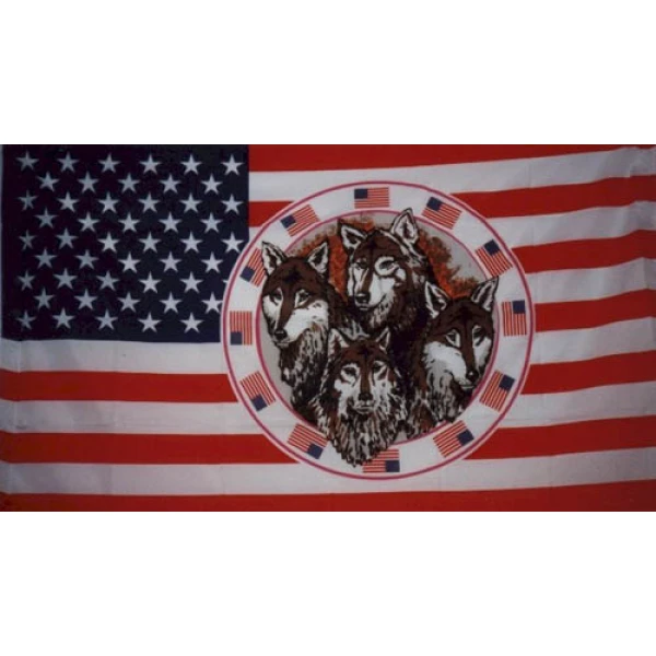 USA 4 Wolves 5'x3'