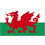 Welsh Dragon medium table flag (Wales)