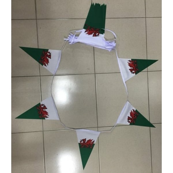 20m 50 flag 8"x12"  Wales triangle  bunting