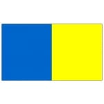 Blue/Yellow Vertical Stripe 5'x3'
