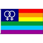 Rainbow Venus/Women (gay pride) hand flag