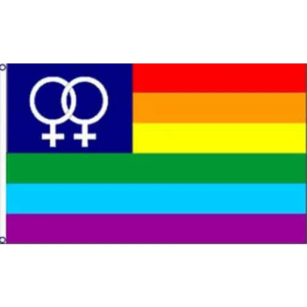 Rainbow Venus/Women (gay pride) hand flag