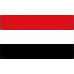 Yemen large hand flag