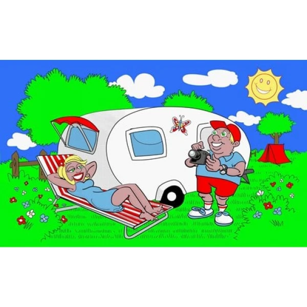 Happy Caravans 5'x3'